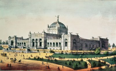 Kunstgalerie, Grand United States Centennial Exhibition, Fairmount Park, Philadelphia, 1876, veröffentlicht von Currier und Ives von American School